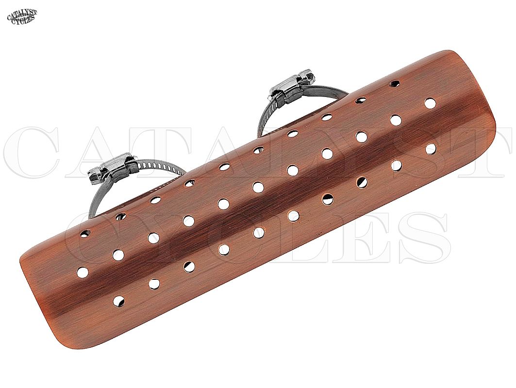 9" Brushed Copper Heat Shield for Harley Exhaust Heat Shields for