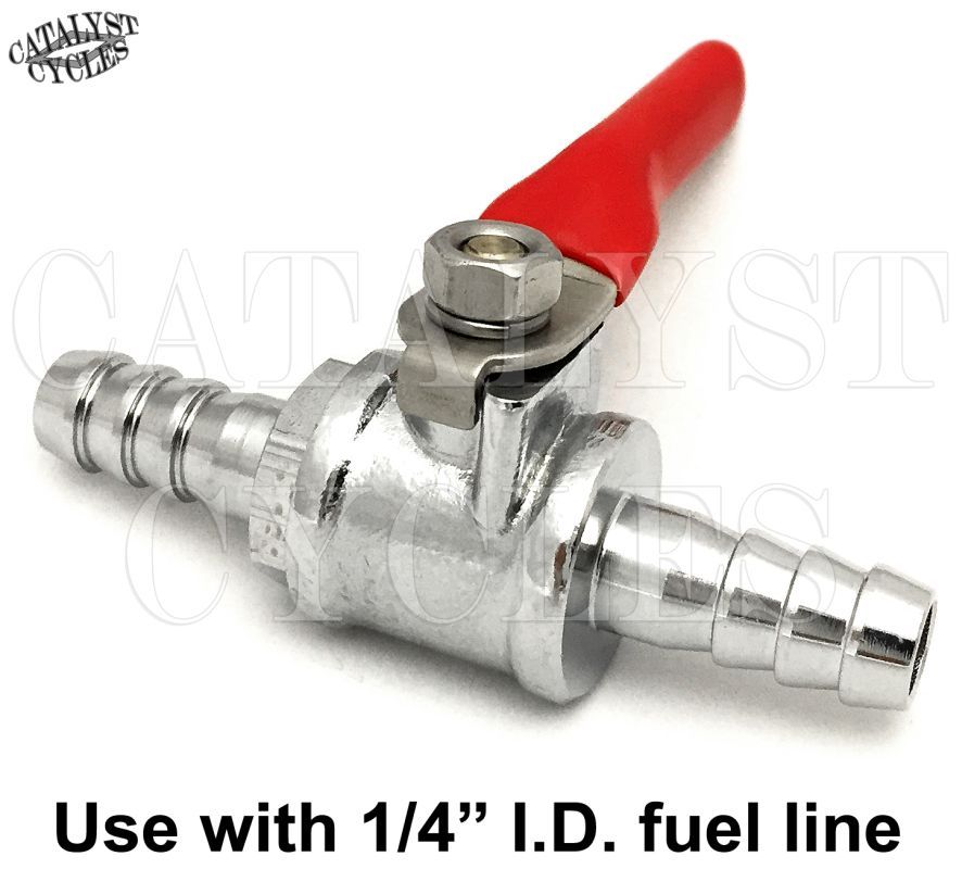 1/4" Inline Fuel Valve Fuel Shut Off Valve Motorcycle Inline Petcock 1/4" Hose eBay