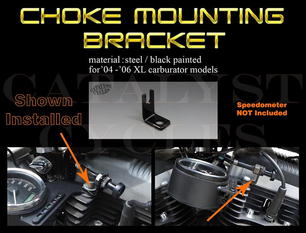 SPORTSTER CHOKE RELOCATION BRACKET FOR HARLEY SPORTY CHOKE KNOB BRACKET