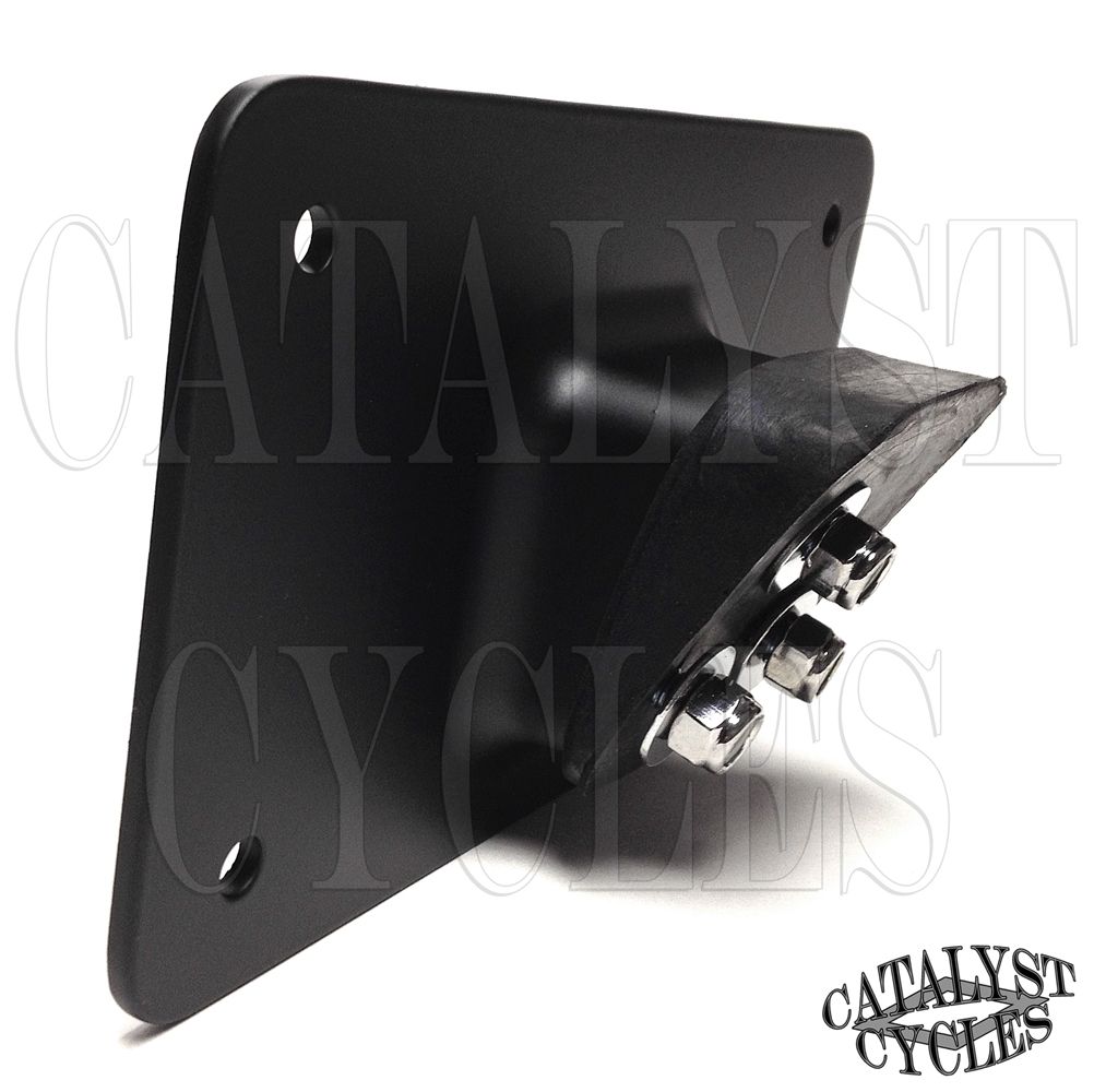 Black Laydown License Plate Mounting Bracket for Harley License Plate