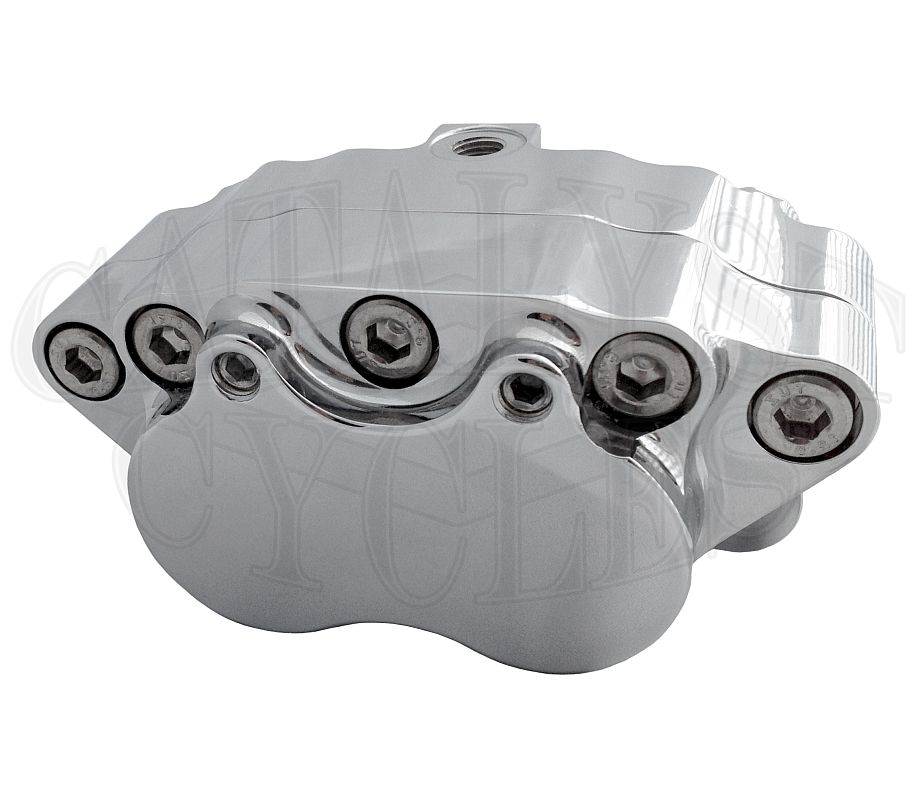 ULTIMA FOUR PISTON CHROME BRAKE CALIPER FOR HARLEY BRAKE CALIPER FOR 11